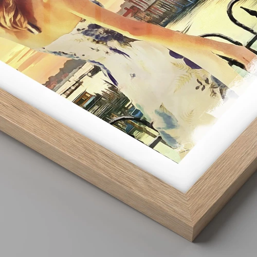 Poster in light oak frame - Venice Adventure - 30x40 cm