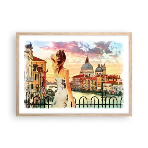 Poster in light oak frame - Venice Adventure - 70x50 cm