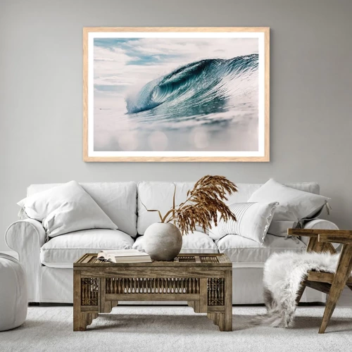 Poster in light oak frame - Water Summit - 100x70 cm