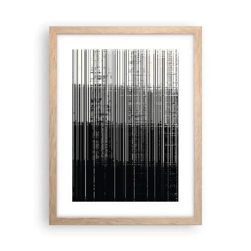 Poster in light oak frame - Waves and Vibrations - 30x40 cm