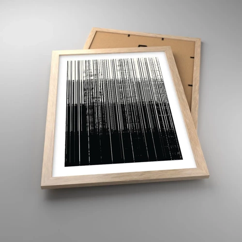 Poster in light oak frame - Waves and Vibrations - 30x40 cm