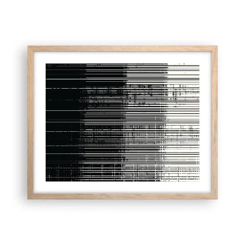 Poster in light oak frame - Waves and Vibrations - 50x40 cm