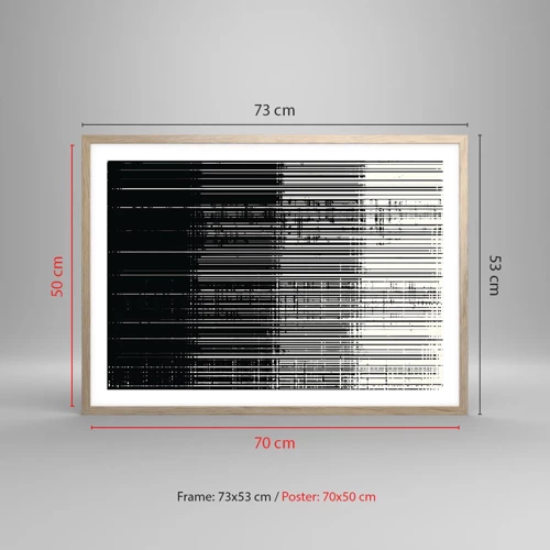 Poster in light oak frame - Waves and Vibrations - 70x50 cm