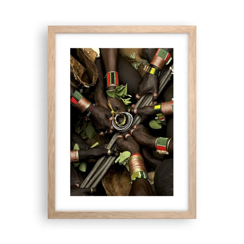 Poster in light oak frame - We Are Together - 30x40 cm