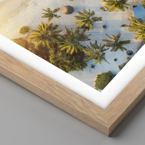 Poster in light oak frame - Welcome to Paradise - 30x40 cm