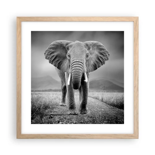 Poster in light oak frame - Welcoming of the Host - 40x40 cm