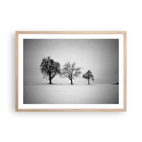 Poster in light oak frame - What Are They Dreaming About? - 70x50 cm