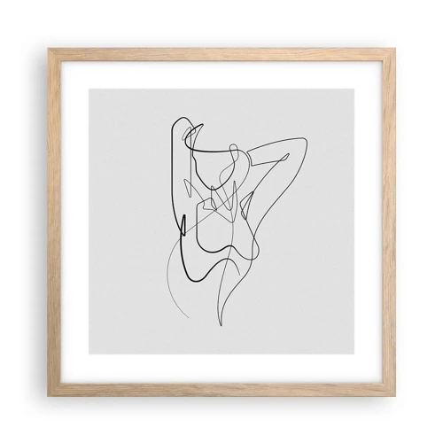 Poster in light oak frame - What You Are Really Like - 40x40 cm