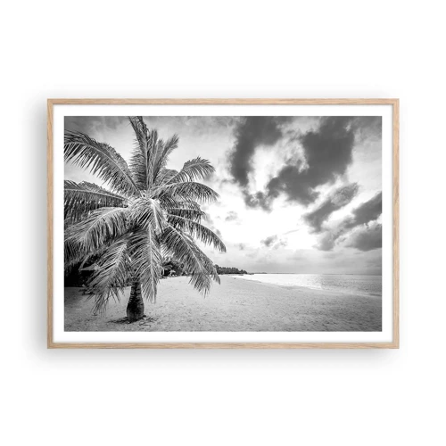 Poster in light oak frame - When You Miss Loneliness… - 100x70 cm