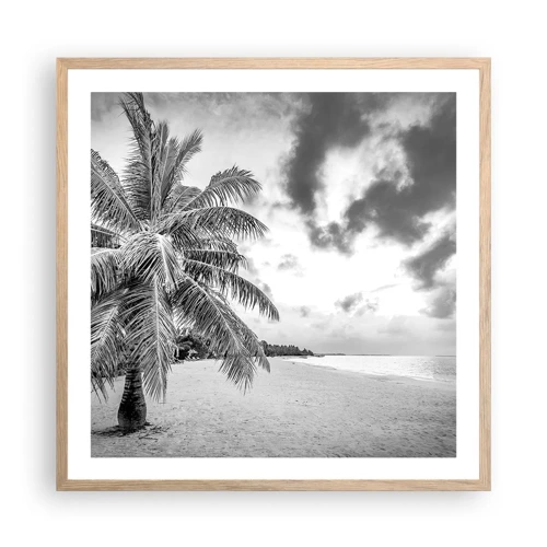 Poster in light oak frame - When You Miss Loneliness… - 60x60 cm