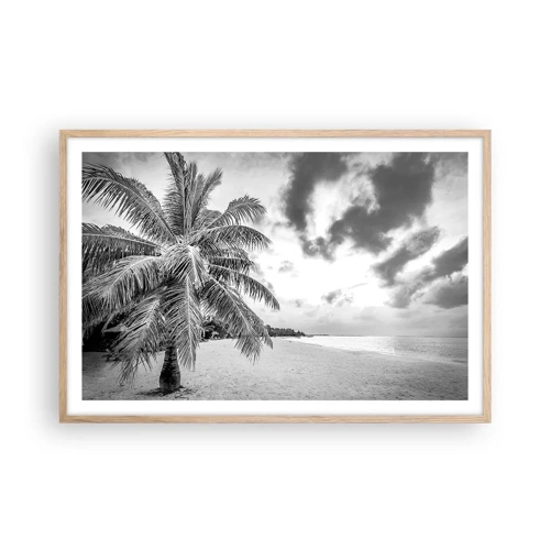 Poster in light oak frame - When You Miss Loneliness… - 91x61 cm