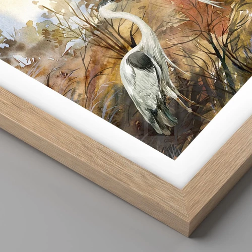 Poster in light oak frame - Where to in Autumn? - 91x61 cm