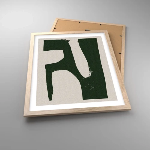 Poster in light oak frame - Whiteness of the Bay - 40x50 cm