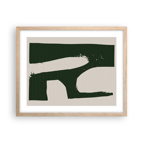 Poster in light oak frame - Whiteness of the Bay - 50x40 cm