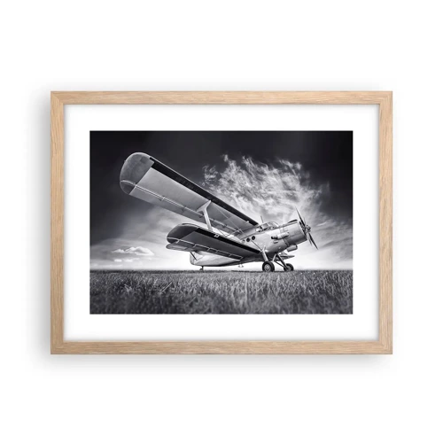 Poster in light oak frame - Winged Pilgrim - 40x30 cm