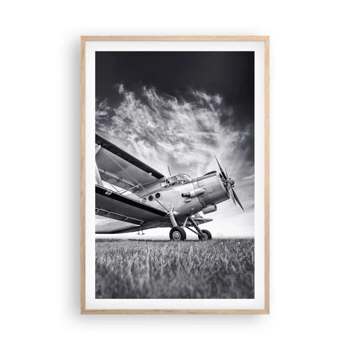 Poster in light oak frame - Winged Pilgrim - 61x91 cm