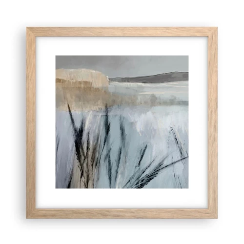 Poster in light oak frame - Winter Fields - 30x30 cm