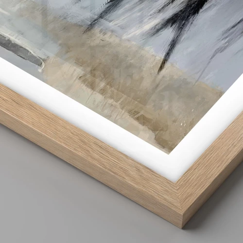 Poster in light oak frame - Winter Fields - 40x50 cm