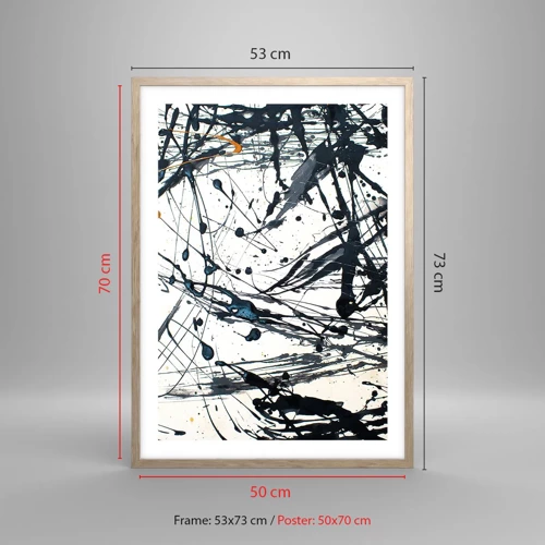 Poster in light oak frame - With or Without Meaning? - 50x70 cm