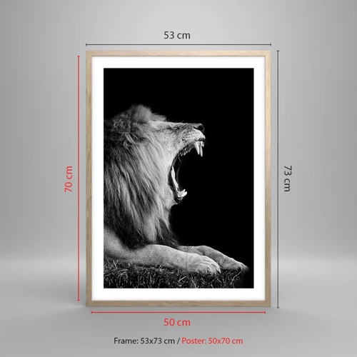 Poster in light oak frame - Without Any Doubt - 50x70 cm