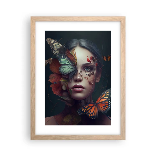 Poster in light oak frame - Wonderful Metamorphosis - 30x40 cm