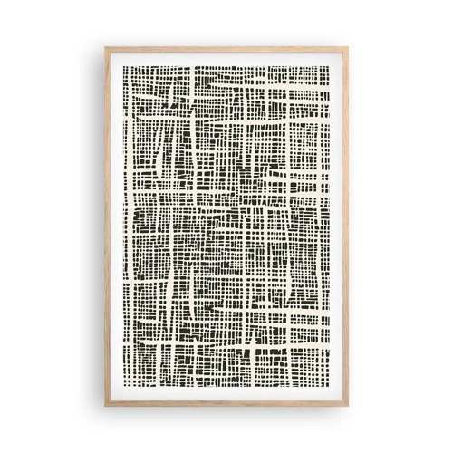 Poster in light oak frame - Woven Composition - 61x91 cm