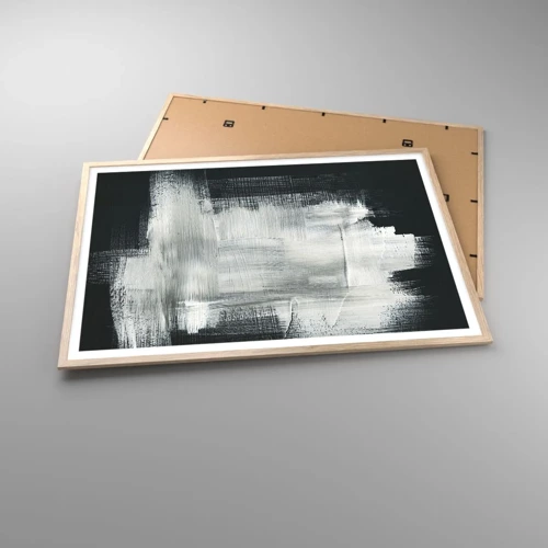 Poster in light oak frame - Woven from the Vertical and the Horizontal - 100x70 cm