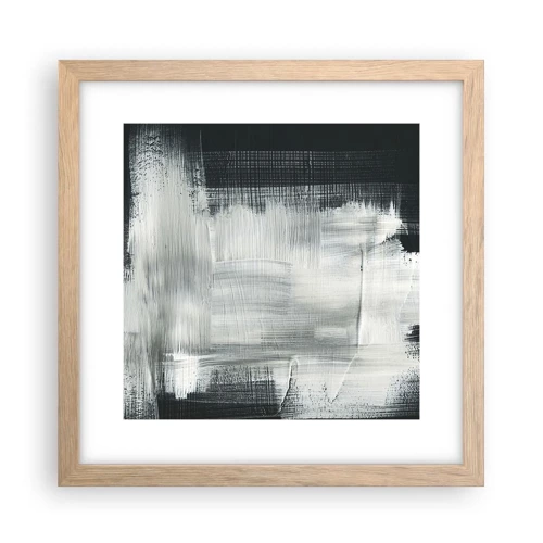 Poster in light oak frame - Woven from the Vertical and the Horizontal - 30x30 cm