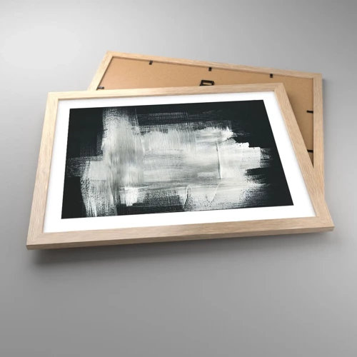 Poster in light oak frame - Woven from the Vertical and the Horizontal - 40x30 cm