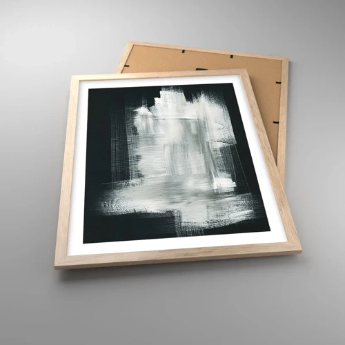 Poster in light oak frame - Woven from the Vertical and the Horizontal - 40x50 cm