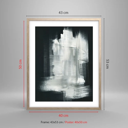 Poster in light oak frame - Woven from the Vertical and the Horizontal - 40x50 cm
