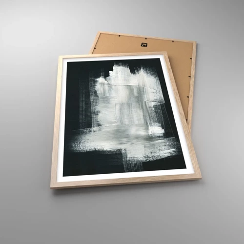 Poster in light oak frame - Woven from the Vertical and the Horizontal - 50x70 cm