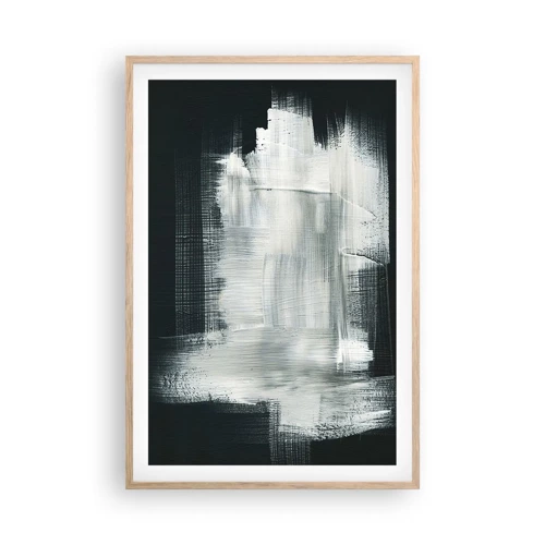 Poster in light oak frame - Woven from the Vertical and the Horizontal - 61x91 cm