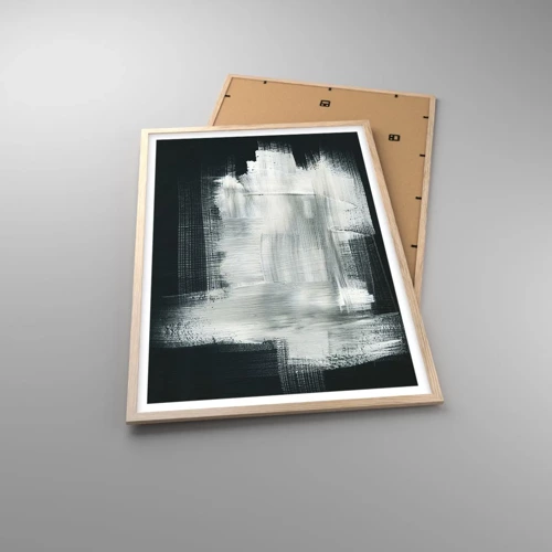 Poster in light oak frame - Woven from the Vertical and the Horizontal - 61x91 cm