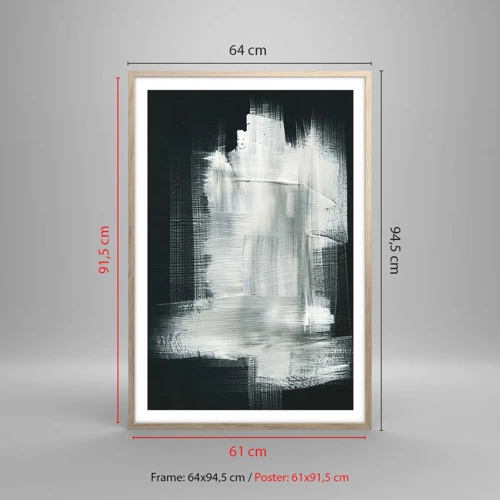 Poster in light oak frame - Woven from the Vertical and the Horizontal - 61x91 cm