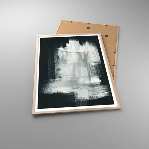 Poster in light oak frame - Woven from the Vertical and the Horizontal - 70x100 cm