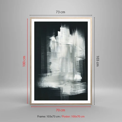 Poster in light oak frame - Woven from the Vertical and the Horizontal - 70x100 cm