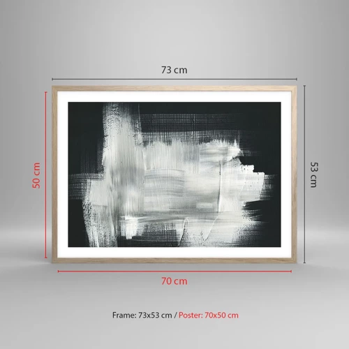 Poster in light oak frame - Woven from the Vertical and the Horizontal - 70x50 cm