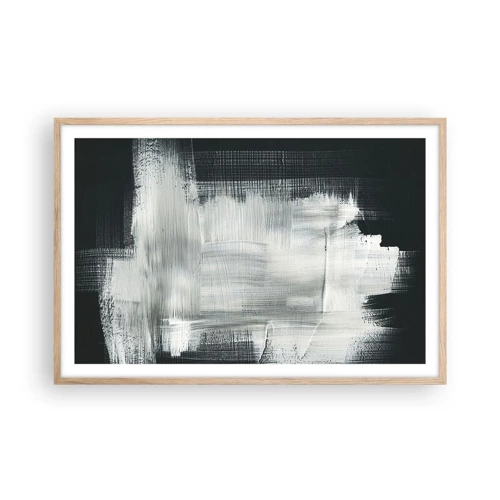 Poster in light oak frame - Woven from the Vertical and the Horizontal - 91x61 cm