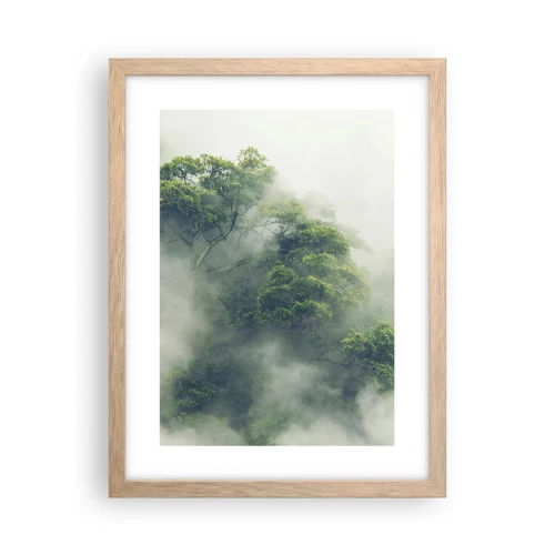 Poster in light oak frame - Wrapped In Fog - 30x40 cm