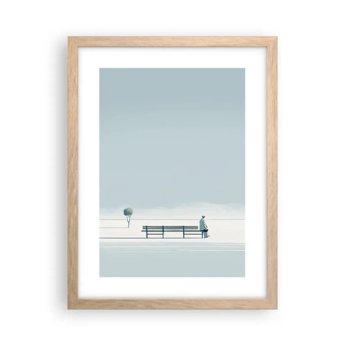 Poster in light oak frame - Yes, I Am Waiting - 30x40 cm