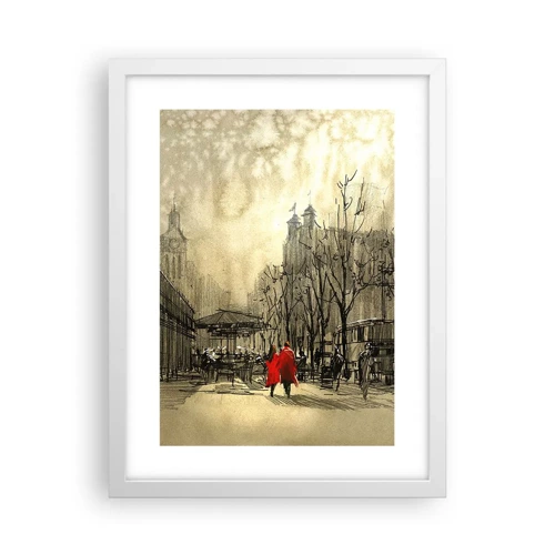 Poster in white frmae - A Date in London Fog - 30x40 cm