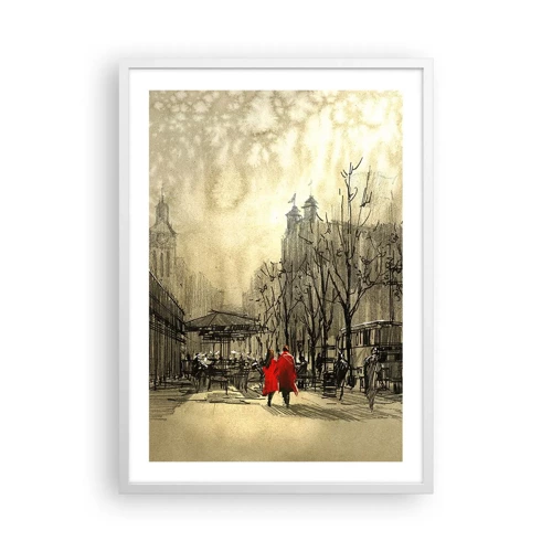 Poster in white frmae - A Date in London Fog - 50x70 cm