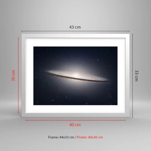 Poster in white frmae - A Long Time Ago in a Distant Galaxy - 40x30 cm