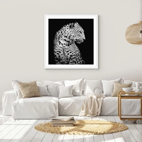 Poster in white frmae - A Perfect Right Profile  - 40x40 cm