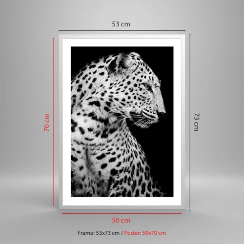 Poster in white frmae - A Perfect Right Profile  - 50x70 cm