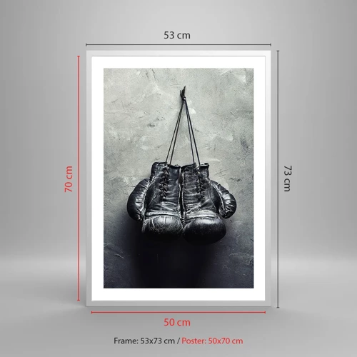 Poster in white frmae - A Time of Fight and a Time of Peace - 50x70 cm