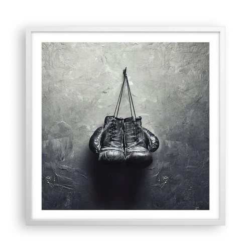 Poster in white frmae - A Time of Fight and a Time of Peace - 60x60 cm