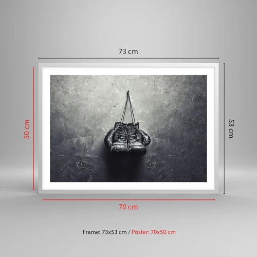 Poster in white frmae - A Time of Fight and a Time of Peace - 70x50 cm