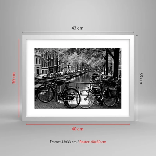 Poster in white frmae - A Very Dutch View - 40x30 cm